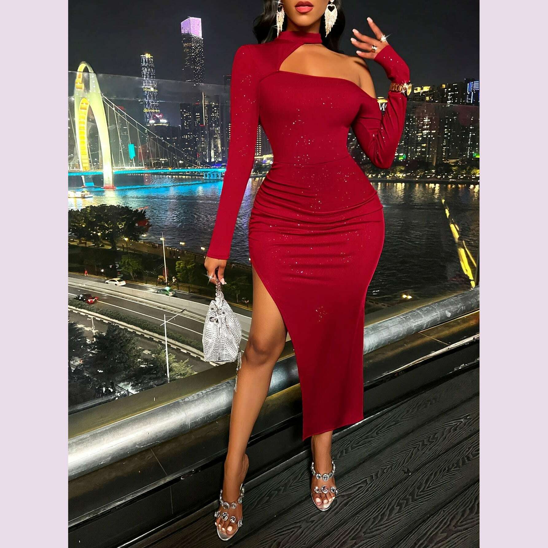 solid-one-shoulder-cut-out-dress-sexy-long-sleeve-slit-bodycon-dress-womens-clothingkimlud-womens-fashion-34625935