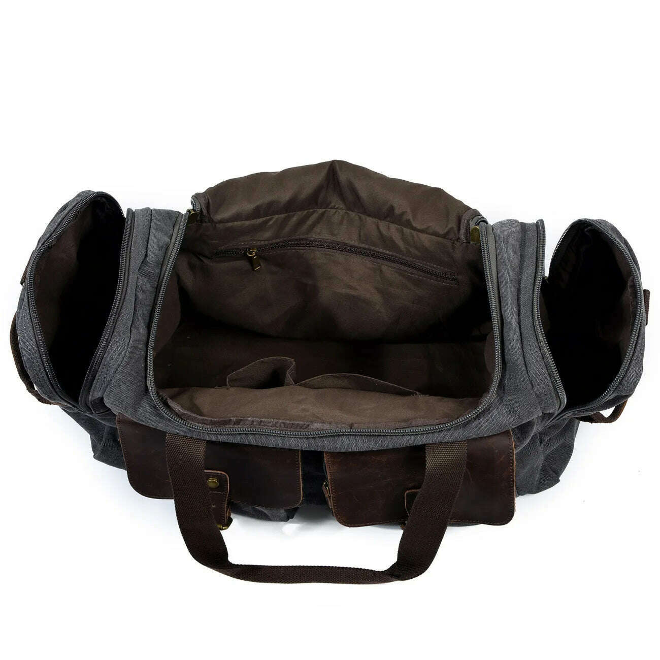 Canvas bag large capacity for men's handbags leisure wear one shoulder aslant luggage - KIMLUD
