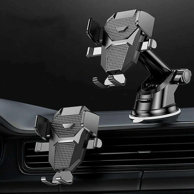 Car Sucker Phone Holder Mount Stand GPS Telefon Mobile Cell Support For iPhone 13 12 11 Pro Xiaomi Huawei Samsung - KIMLUD