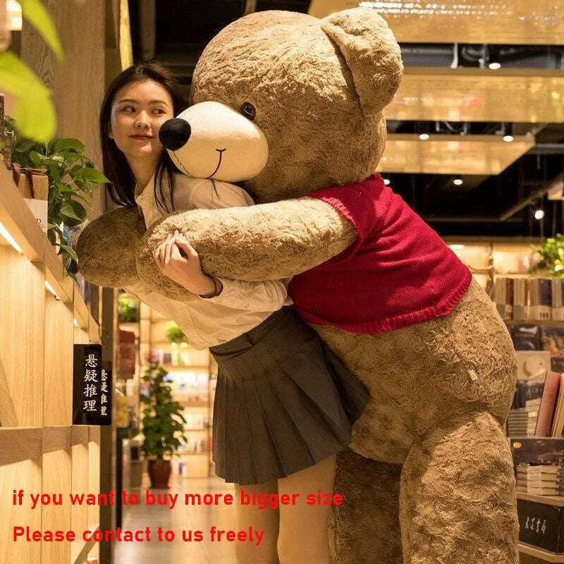 Cartoon Bear Plush Toys Soft Stuffed Doll Animal Big Size Bear Plush Toy Dolls Valentine's Day Birthday Gifts for Girl Friend, more bigger size / about 120cm, KIMLUD Women's Clothes
