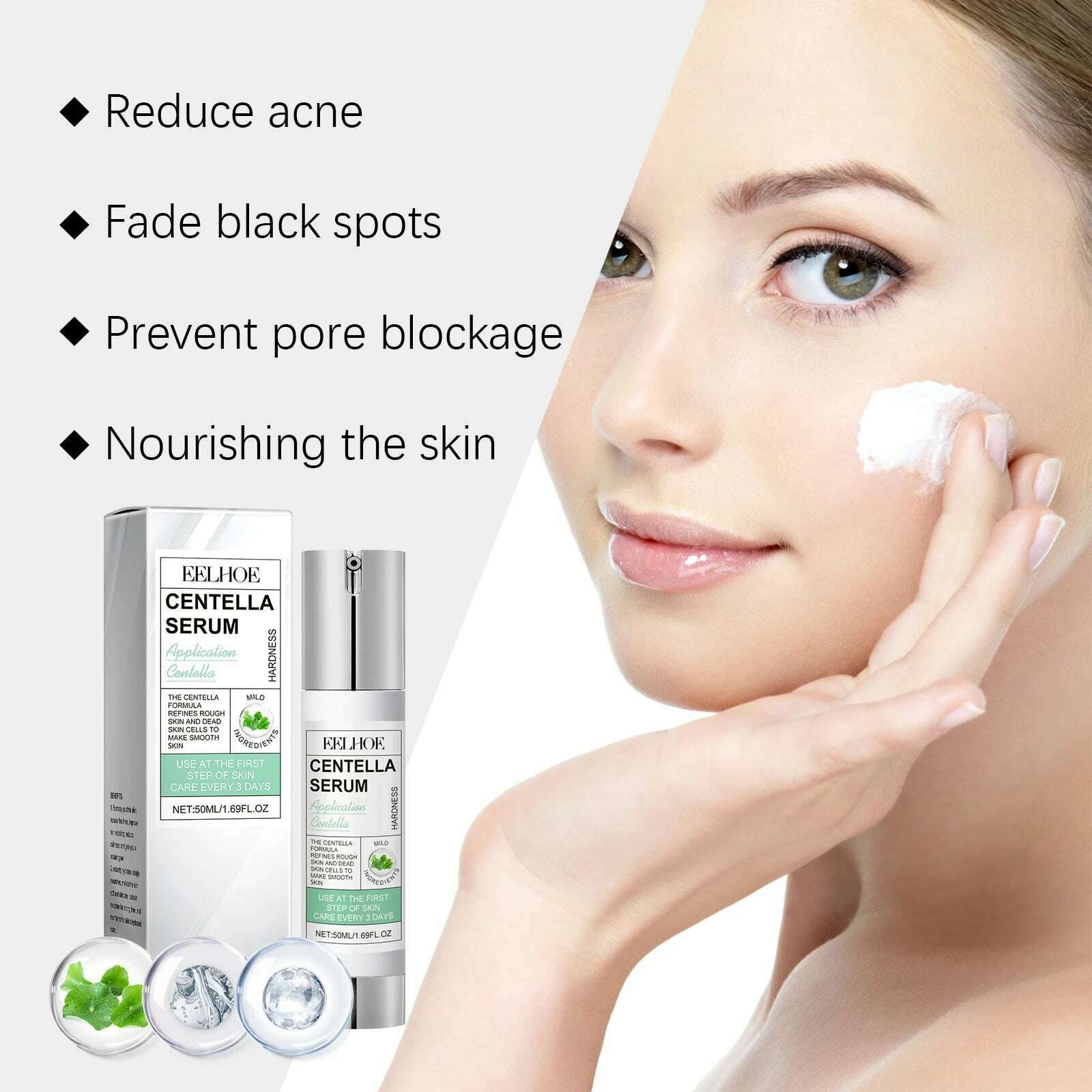 KIMLUD, Centella Serum Rejuvenating Brightening Facial Skin Pores Repair Redness Moisturizing Calming Essence Korean Skin Care Products, KIMLUD Womens Clothes