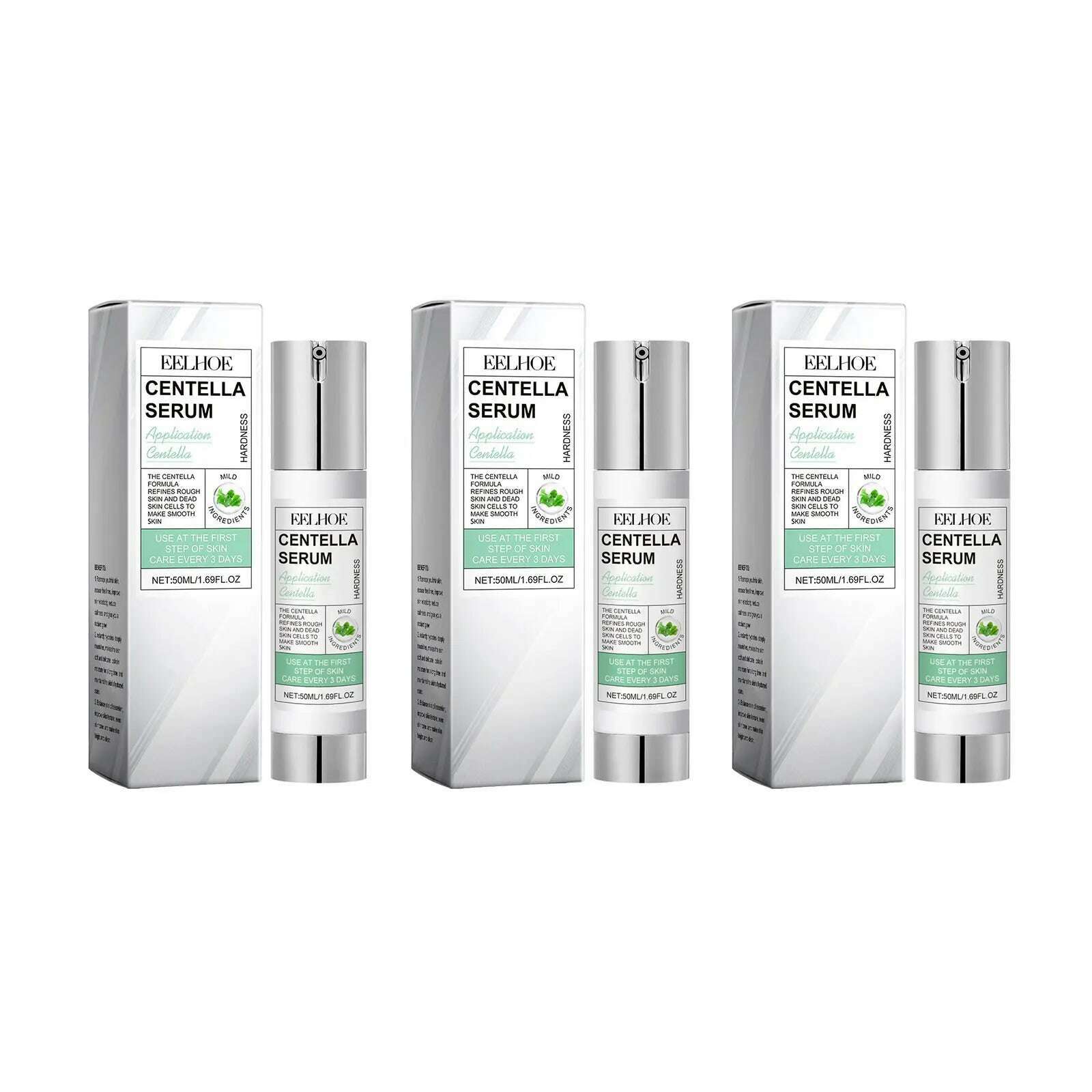 KIMLUD, Centella Serum Rejuvenating Brightening Facial Skin Pores Repair Redness Moisturizing Calming Essence Korean Skin Care Products, 3 X 50ml boxed, KIMLUD APPAREL - Womens Clothes
