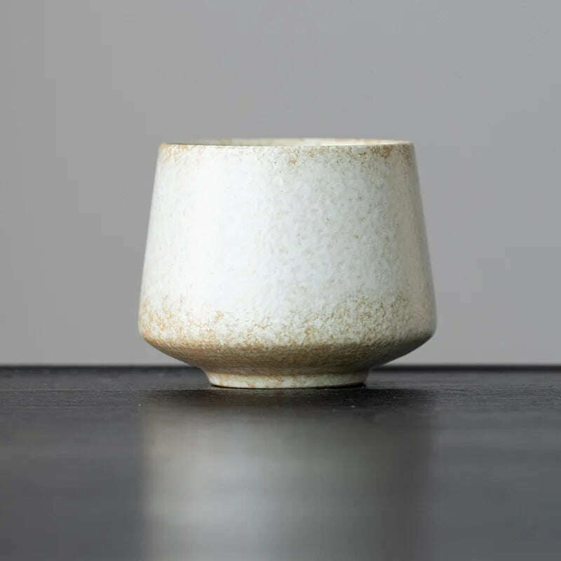 Ceramic Cup Vintage Coarse Pottery Coffee Cup Porcelain Personal Single Pottery Tea Cups Drinkware Wine Mug Water Mugs - KIMLUD