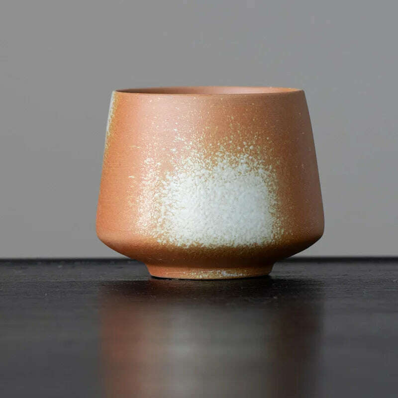 Ceramic Cup Vintage Coarse Pottery Coffee Cup Porcelain Personal Single Pottery Tea Cups Drinkware Wine Mug Water Mugs - KIMLUD