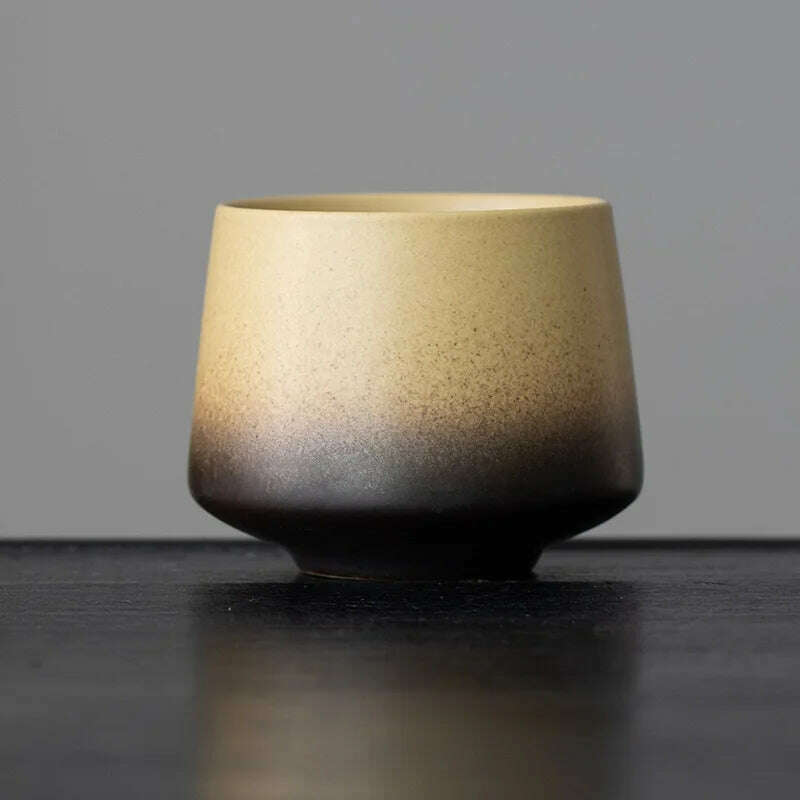 Ceramic Cup Vintage Coarse Pottery Coffee Cup Porcelain Personal Single Pottery Tea Cups Drinkware Wine Mug Water Mugs - KIMLUD