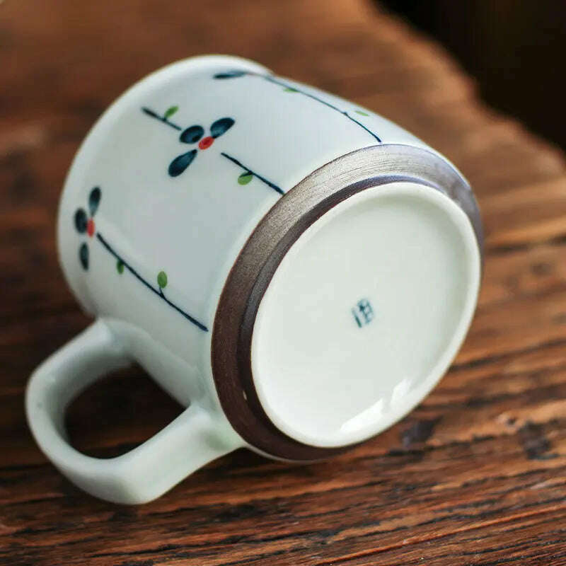 Ceramic Mug Japanese Style Hand-painted Tea Mugs Home Drinking Cup Coffee Mug TeaCup Office Water Cup Kitchen Drinking Tool - KIMLUD