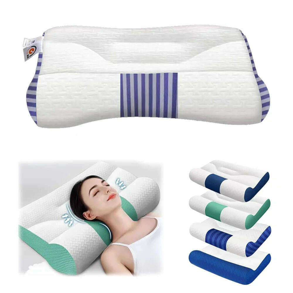 KIMLUD, Cervical Memory Foam Pillow Ergonomic Goose Down Pillow Sleep Enhancing Cervical Support Comfort Goose Down Pillow, KIMLUD Womens Clothes