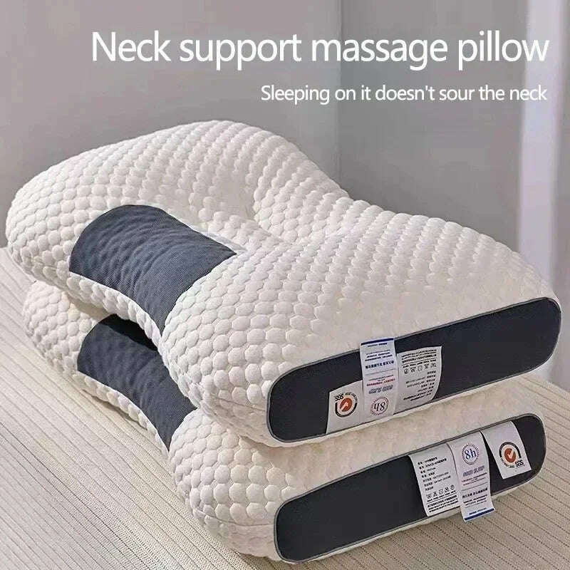 KIMLUD, Cervical Orthopedic Neck Pillow Help Sleep And Protect The Pillow Neck Household Soybean Fiber SPA Massage Pillow For Sleeping, KIMLUD Womens Clothes