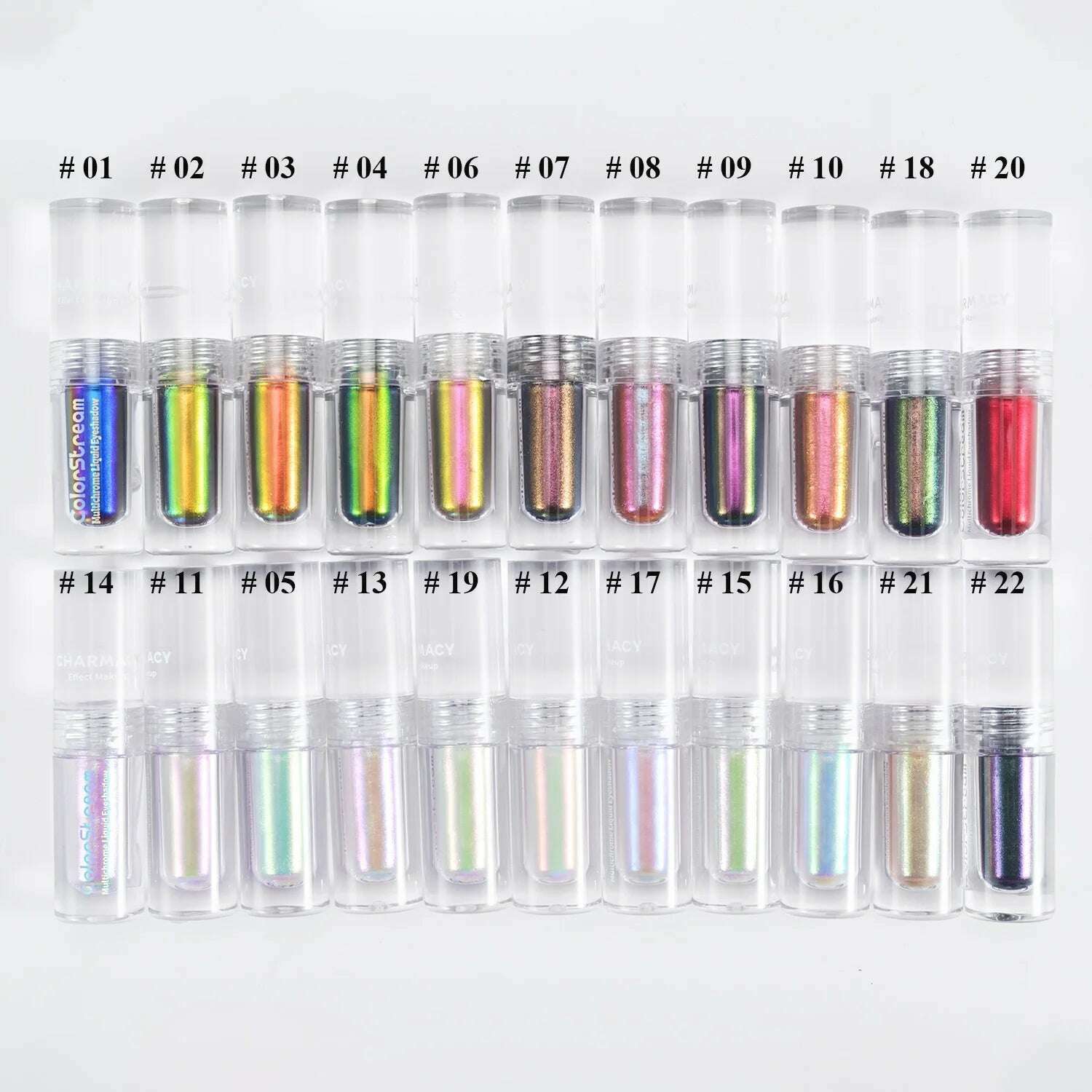 CHARMACY 2pcs/set Multichrome Eyeshadow Liquid 1.5ml Waterproof Longstay Glitter Eye Shadow High Gloss Christmas Holiday Makeup - KIMLUD