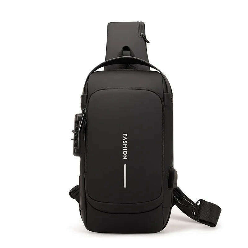 KIMLUD, Chest Bag for Men Crossbody Bag Waterproof USB Shoulder Bag Anti-Theft Travel Messenger Chest Sling Pack Fashion Luxury Designer, 3, KIMLUD Women's Clothes