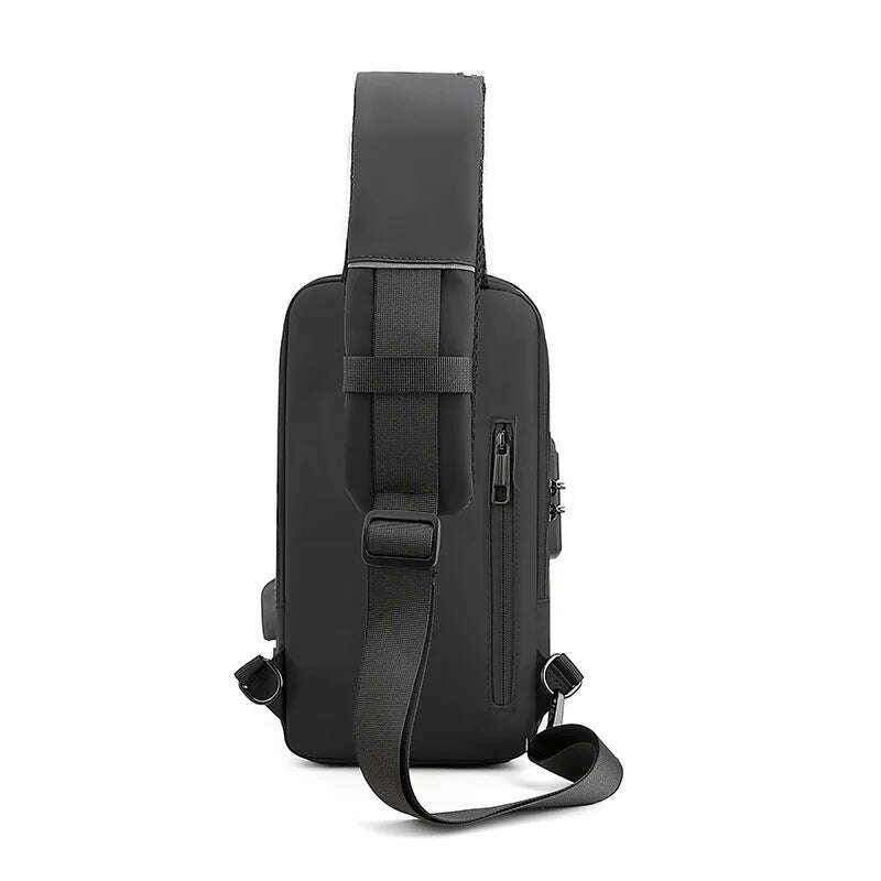 KIMLUD, Chest Bag for Men Crossbody Bag Waterproof USB Shoulder Bag Anti-Theft Travel Messenger Chest Sling Pack Fashion Luxury Designer, KIMLUD Women's Clothes