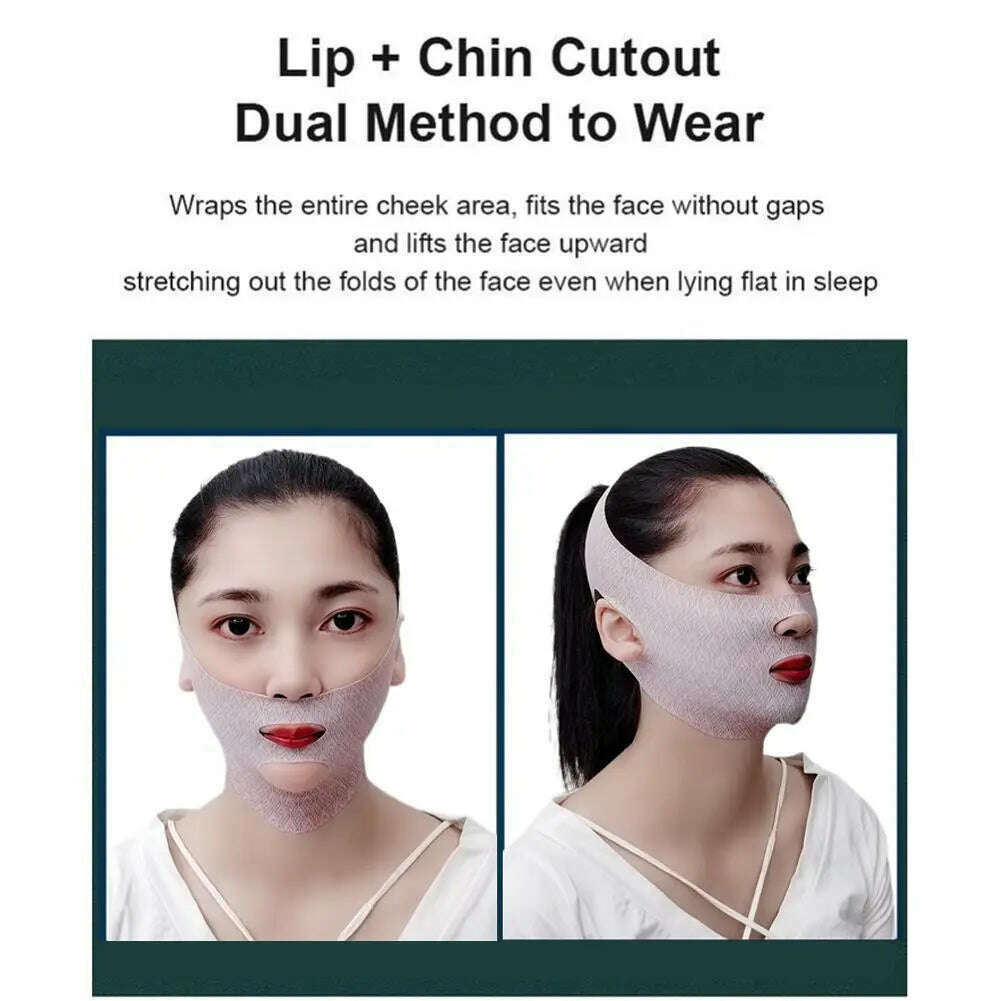 KIMLUD, Chin Cheek Slimming Bandage V Shaper V Line Lifting Mask Face Lifting Anti Wrinkle Strap Band Sleeping Mask Beauty Health, KIMLUD Women's Clothes