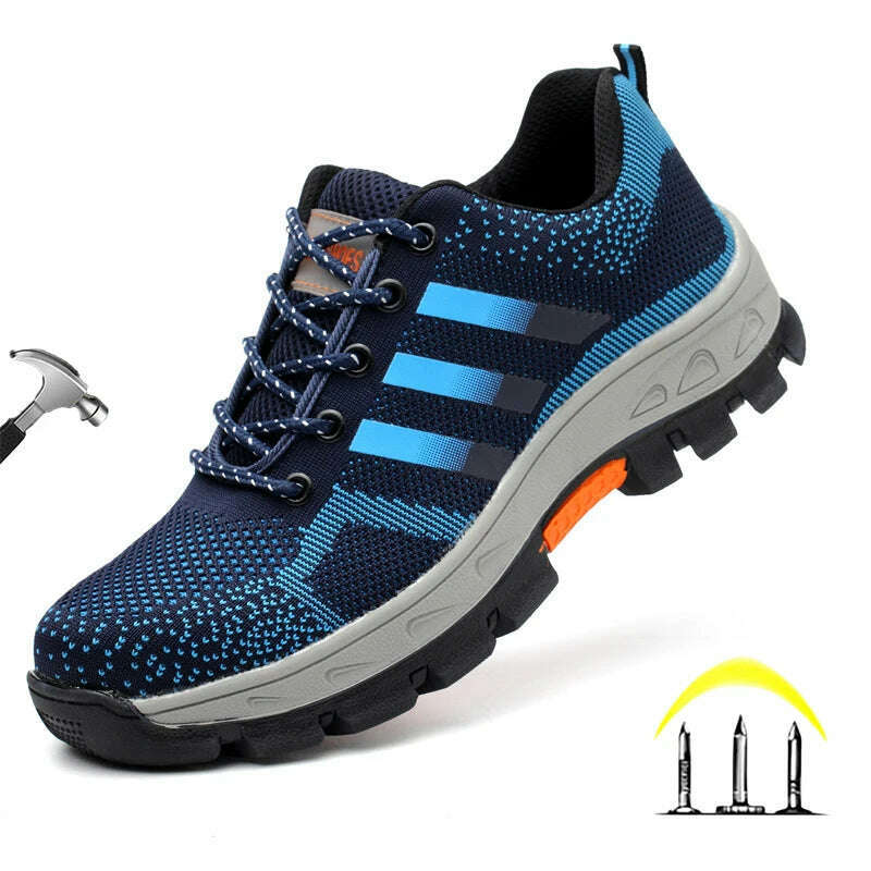 KIMLUD, CHNMR Unisex Work Sneaker For Men Women Anti Puncture Security Shoes Non Slip Steel Toe Cap Outdoor Shoes Security Boots, KIMLUD Womens Clothes