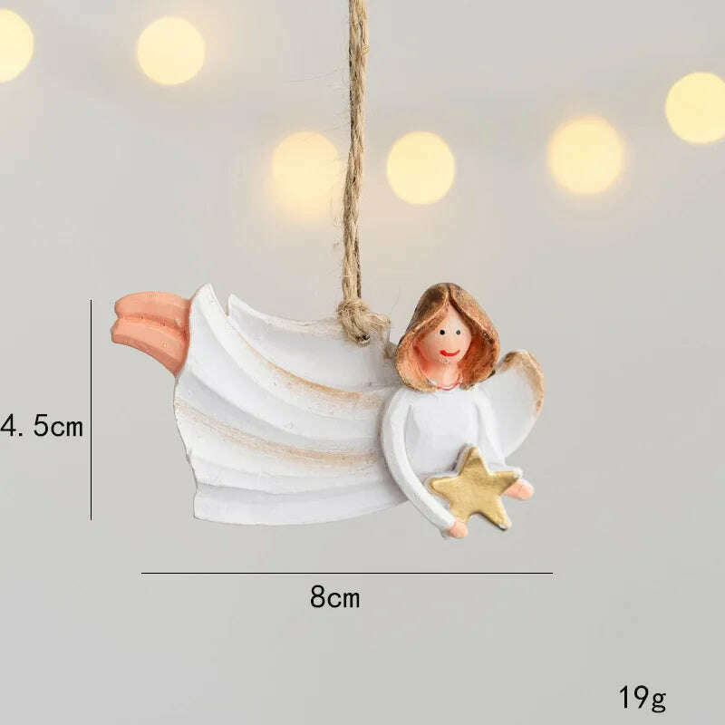 KIMLUD, Christmas Santa Snowman Gingerbread Man Resin Pendant Christmas Tree Decoration Ornaments DIY Kids Toys Noel Navidad Kerst 2023, B-3, KIMLUD APPAREL - Womens Clothes