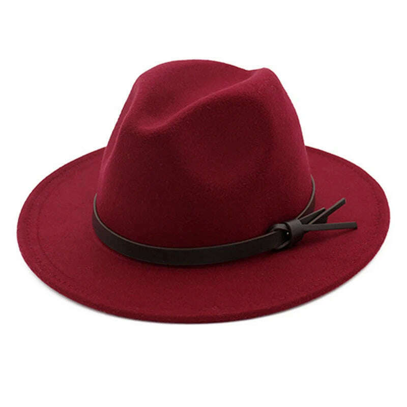 KIMLUD, Church winter Hats For Women Bucket caps Soft Vintage Wide Brim Wool Felt Bowler Fedora Hat Floppy Cloche Women&#39;s Large Cap, 1 / XXL, KIMLUD Womens Clothes