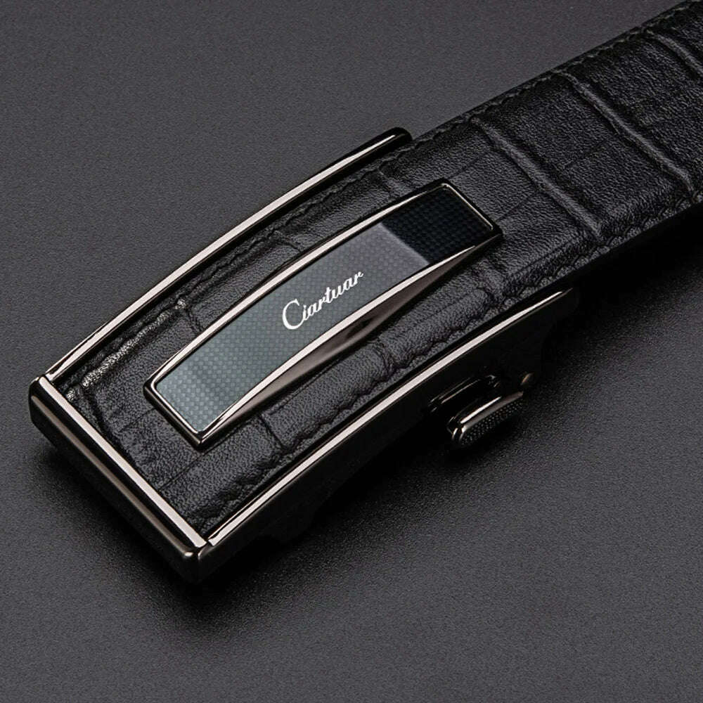KIMLUD, Ciartuar Leather Belt for Men Genuine Leather Mens Belts Luxury Designer Brand High Quality Leather Belt Male Strap Ceinture, KIMLUD Women's Clothes