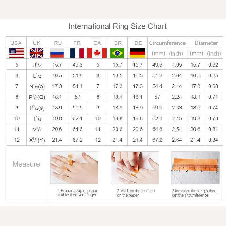 Classic Luxury Real Solid Silver Color Ring 3Ct AAA+ Zircon Wedding Jewelry Rings Engagement for Women Girls Xmas Gift - KIMLUD