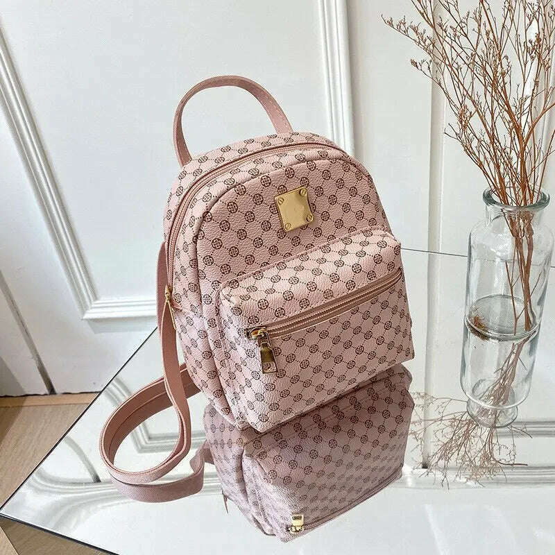 KIMLUD, Classic Women Backpack Fashion School Bags Female Daily Shopping Girl Backpacks Schoolbags, CHINA / Pink, KIMLUD Women's Clothes