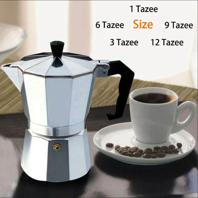 KIMLUD, Coffee Maker Machine Aluminum Mocha Pot Mocha Coffee Pot Octagonal Aluminum Pot Span, KIMLUD Womens Clothes