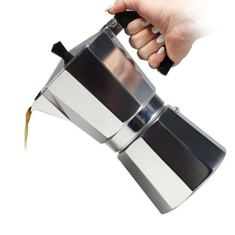 KIMLUD, Coffee Maker Machine Aluminum Mocha Pot Mocha Coffee Pot Octagonal Aluminum Pot Span, KIMLUD Womens Clothes
