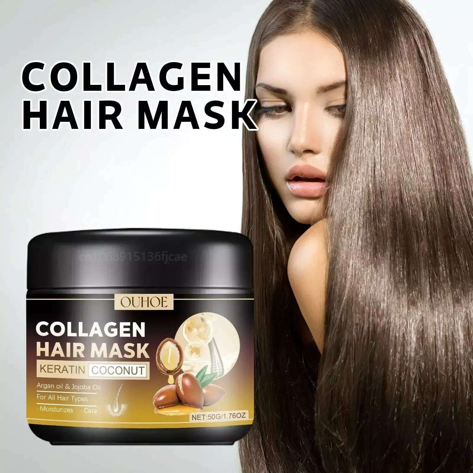 KIMLUD, Маска Для Волос Collagen Hair Mask Keratin 5 Second Repair for Dry and Frizzy Hair Deeply Moisturize and Smooth Hair Conditioner, Default Title, KIMLUD Womens Clothes