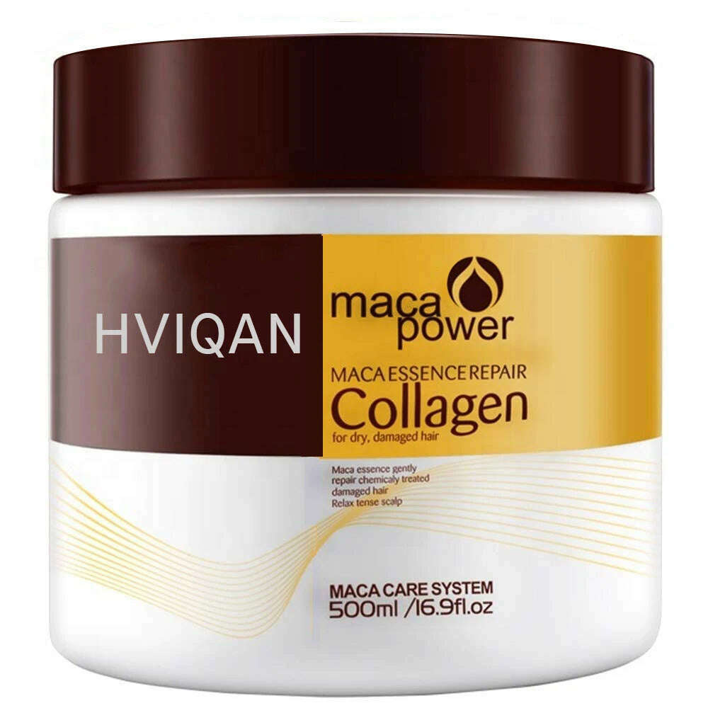 KIMLUD, Collagen Hair Treatment Deep Repair Conditioning Argan Oil Hair Mask Essence for Dry Damaged Hair All Hair Types 16.90 oz 500ml, Default Title, KIMLUD APPAREL - Womens Clothes
