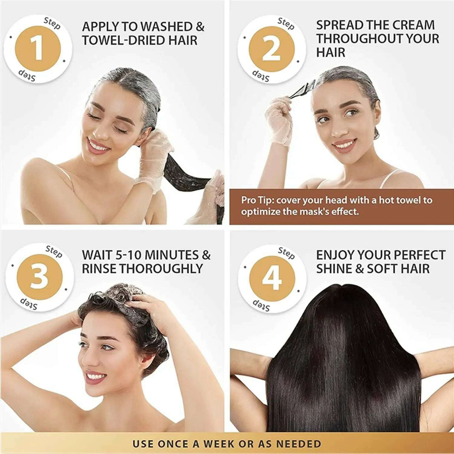 KIMLUD, Collagen Hair Treatment Deep Repair Conditioning Argan Oil Hair Mask Essence for Dry Damaged Hair All Hair Types 16.90 oz 500ml, KIMLUD Womens Clothes