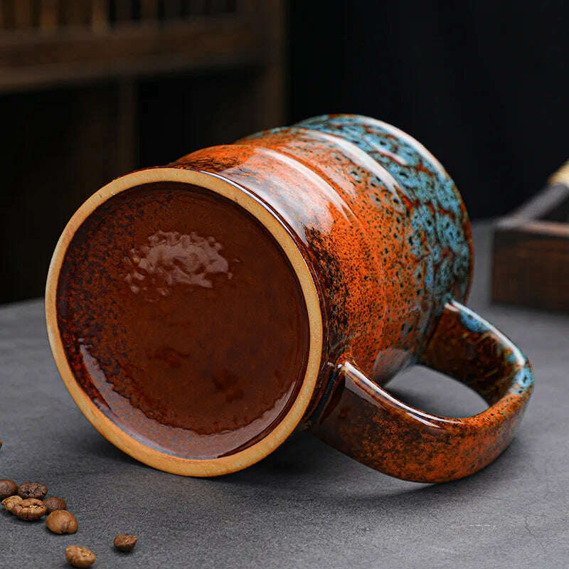 KIMLUD, Colorful Large Coffee Mugs 500-600ml Ceramic Barrel Beer Cups, KIMLUD Womens Clothes