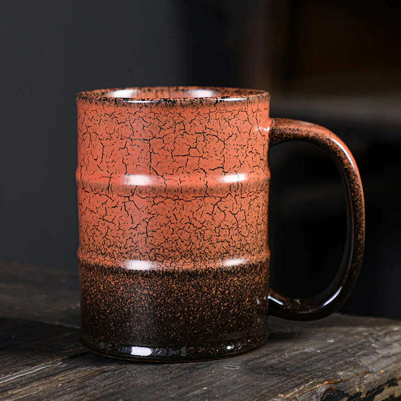 KIMLUD, Colorful Large Coffee Mugs 500-600ml Ceramic Barrel Beer Cups, H / 501-600ml, KIMLUD Womens Clothes