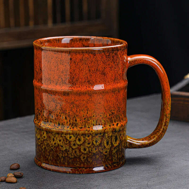 KIMLUD, Colorful Large Coffee Mugs 500-600ml Ceramic Barrel Beer Cups, E / 501-600ml, KIMLUD Womens Clothes