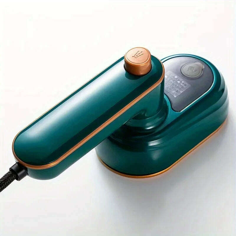 KIMLUD, compact handheld steam iron -180 ° rotation, foldable design - convenient for travel and quick makeup repair - ultimate clothing, green / EU, KIMLUD APPAREL - Womens Clothes