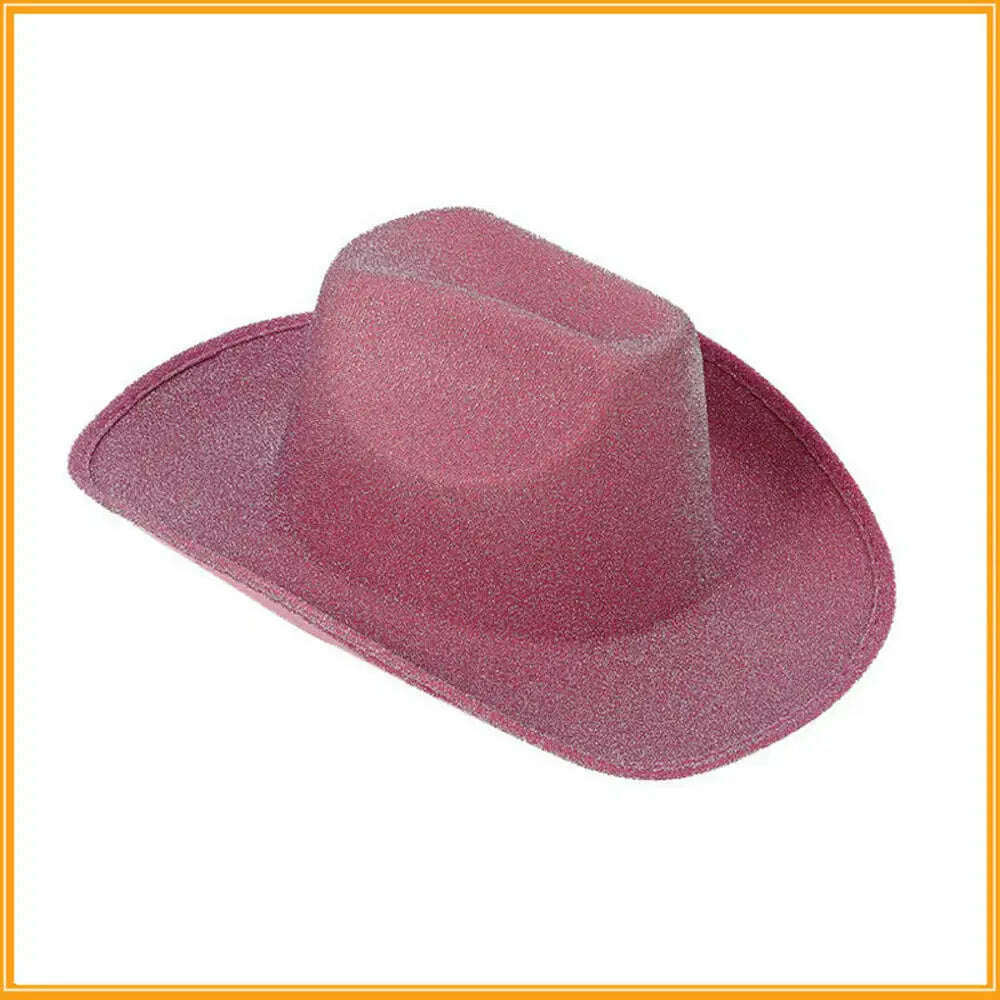 Cowboy Hat Caps for Men Country Women's Hat Faux Leather Sunhat Wild Brim Panama Hat Visor Hats Sombrero De Vaquero Occidental - KIMLUD