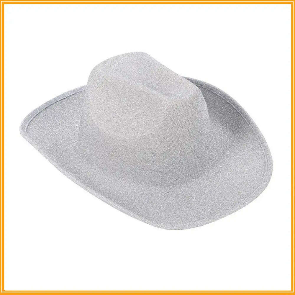 KIMLUD, Cowboy Hat Caps for Men Country Women's Hat Faux Leather Sunhat Wild Brim Panama Hat Visor Hats Sombrero De Vaquero Occidental, White 40X33X14CM / China, KIMLUD Women's Clothes