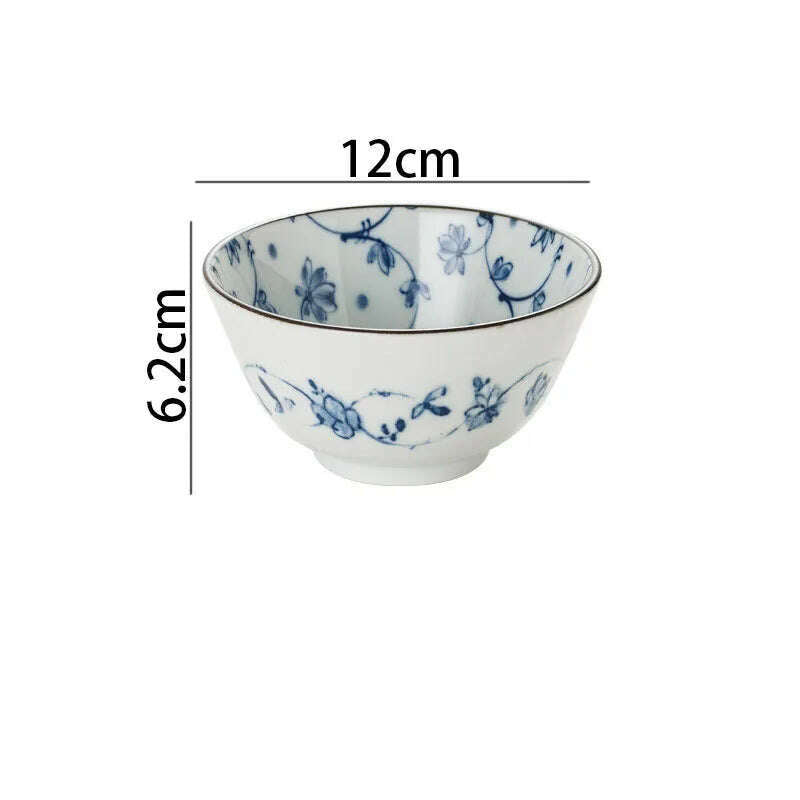 Creative Ceramic Plate Blue and White Porcelain Desktop Fruit Salad Dish Hotel Dinner Set Plates and Dishes Kitchen Cutlery - KIMLUD