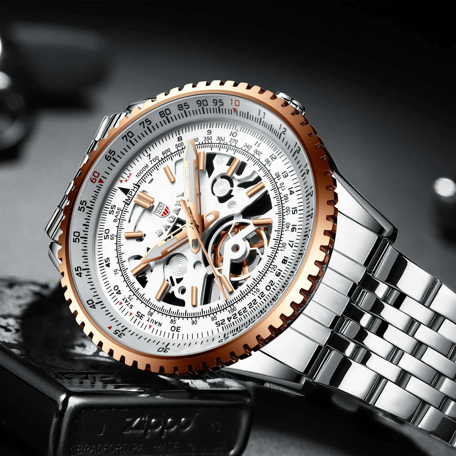 Creative Gear Watch Men Luxury Stainless Steel Clock Fashion Waterproof Business Sport Quartz WristWatch Male Relogio Masculine - KIMLUD