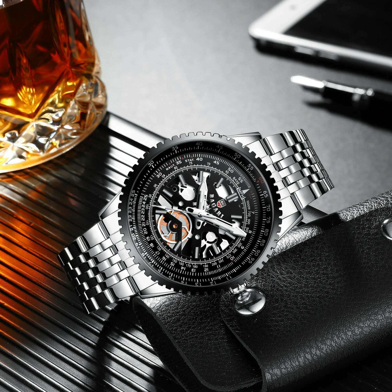 Creative Gear Watch Men Luxury Stainless Steel Clock Fashion Waterproof Business Sport Quartz WristWatch Male Relogio Masculine - KIMLUD