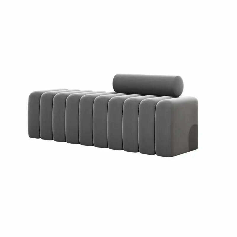 KIMLUD, Creative Shoe Bench Entrance Changing Shoe Stool Sofa Stool Bed End Stool Cloakroom Stool Bench 60/80/100cm Length Seat, Grey 60-40-43cm / China, KIMLUD Womens Clothes