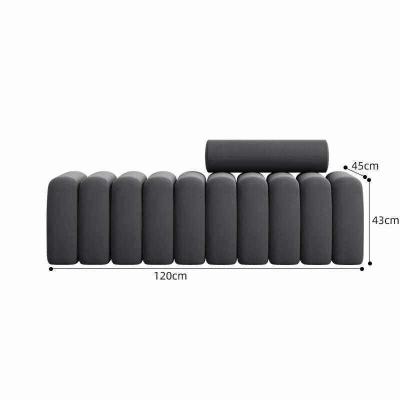 KIMLUD, Creative Sofa Stool Light Luxury Shoe Stool Clothing Store Rest Long Bench Living Room Rectangular Sofa Stool Bed End Stool, gray120-40-43cm 1 / China, KIMLUD Womens Clothes