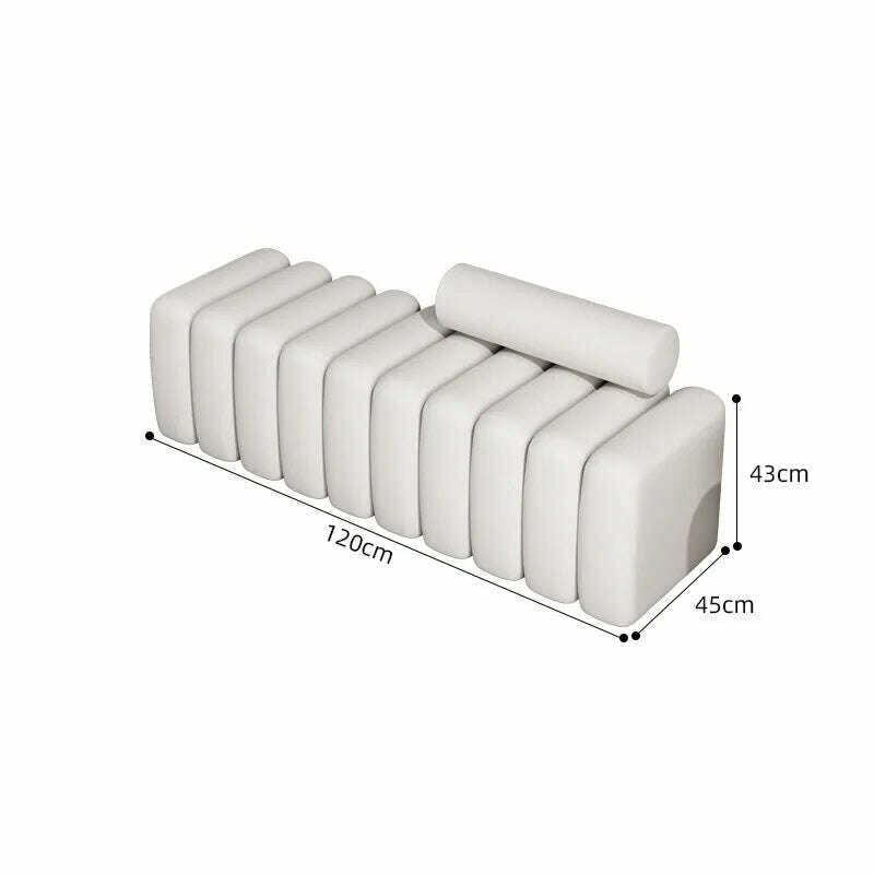 KIMLUD, Creative Sofa Stool Light Luxury Shoe Stool Clothing Store Rest Long Bench Living Room Rectangular Sofa Stool Bed End Stool, White 120-40-43cm / China, KIMLUD Womens Clothes