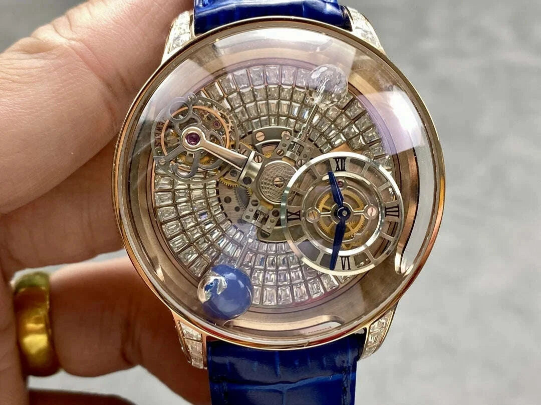Creative Starry Sky Rotating Earth Globe Men's Automatic Mechanical Watch