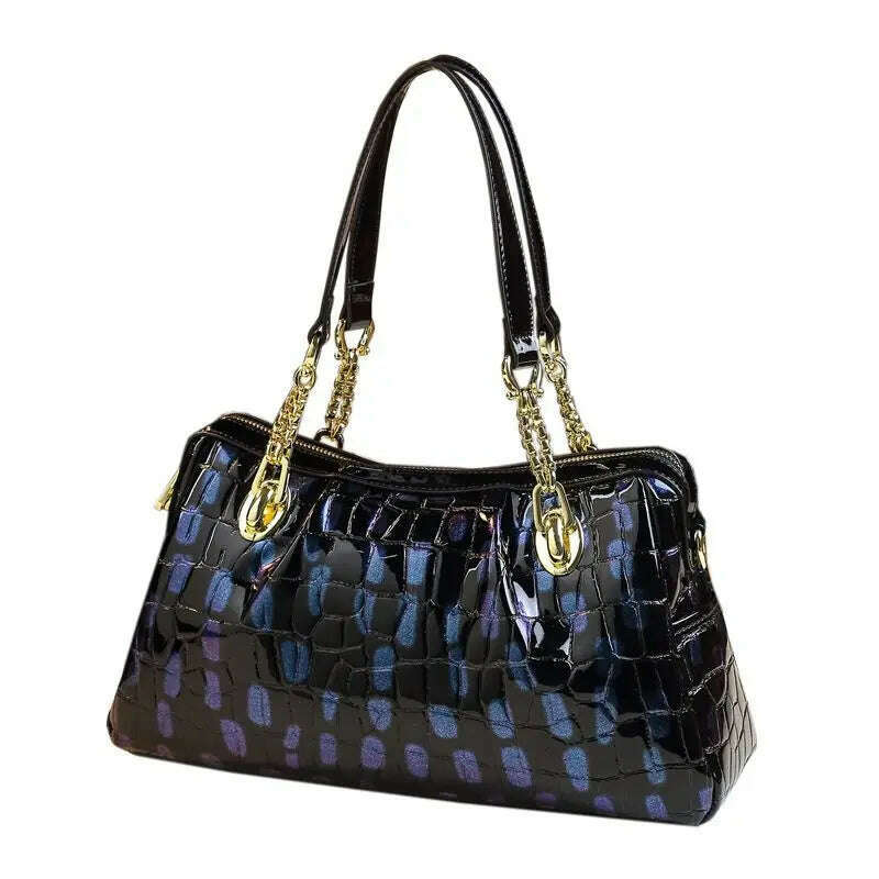 KIMLUD, Crocodile Pattern Leather Women's Handbags Luxury Fashion Large Capacity Lady Underarm Tote Bag Shoulder Messenger Bags 2023 New, KIMLUD Women's Clothes