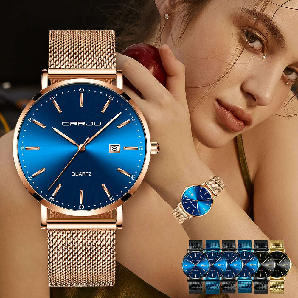CRRJU Luxury Fashion Woman Bracelet Watch Women Casual Waterproof Quartz Ladies Dress Watches Gift lover Clock relogio feminino - KIMLUD