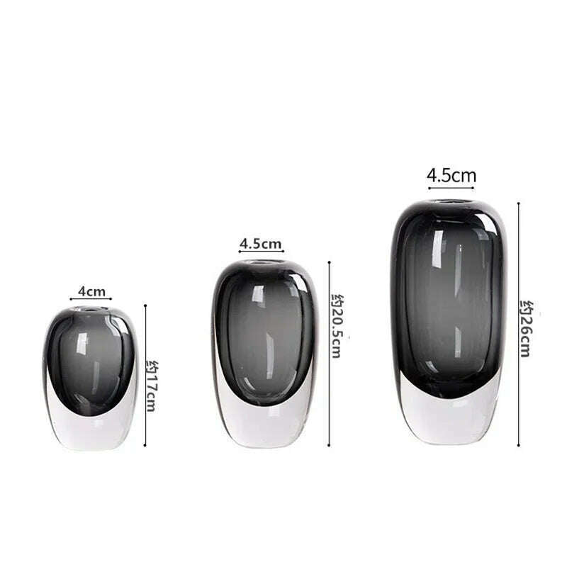 Crystal Glass Flower Circular Thickness Transparency Terrarium Flowerpot Flower Vase Floral Accessories Home Decoration - KIMLUD
