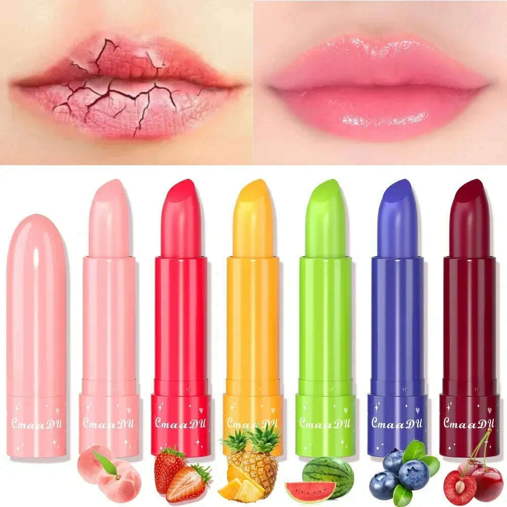Crystal Jelly Fruit Lip Balm Lasting Moisturizing Hydrating Anti-drying Lipsticks Reducing Lip Lines Natural Lips Care Cosmetics, KIMLUD Women's Clothes