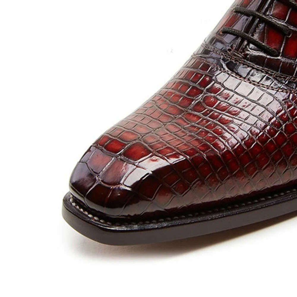 KIMLUD, CWV  Manual customization men shoes  crocodile  Leather shoes  business Men formal shoes  male dress shoe  fashion  Leather sole, KIMLUD Womens Clothes