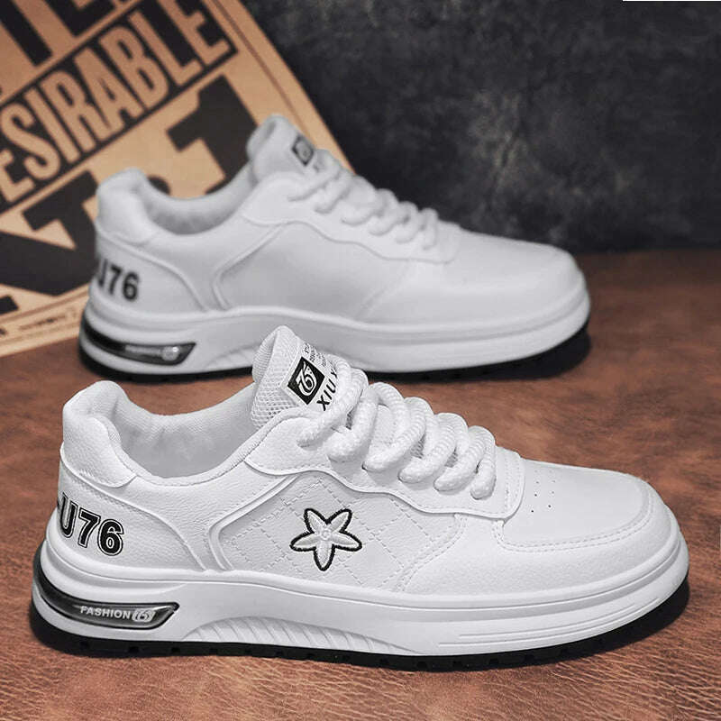 KIMLUD, CYYTL Mens Shoes Casual Sneakers Leather Summer Outdoor Sports Running Platform Skateboard Tennis Designer Luxury Work Loafers, White Q3-05 / 39, KIMLUD APPAREL - Womens Clothes