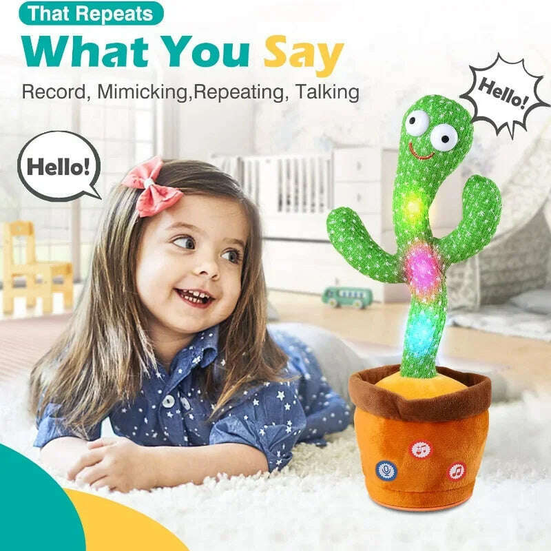 KIMLUD, Dancing and Talking Cactus Toy Sunshine Cactus Children's Electronic Plush Toy with 120 Songs Children's Birthday Gifts, KIMLUD Womens Clothes