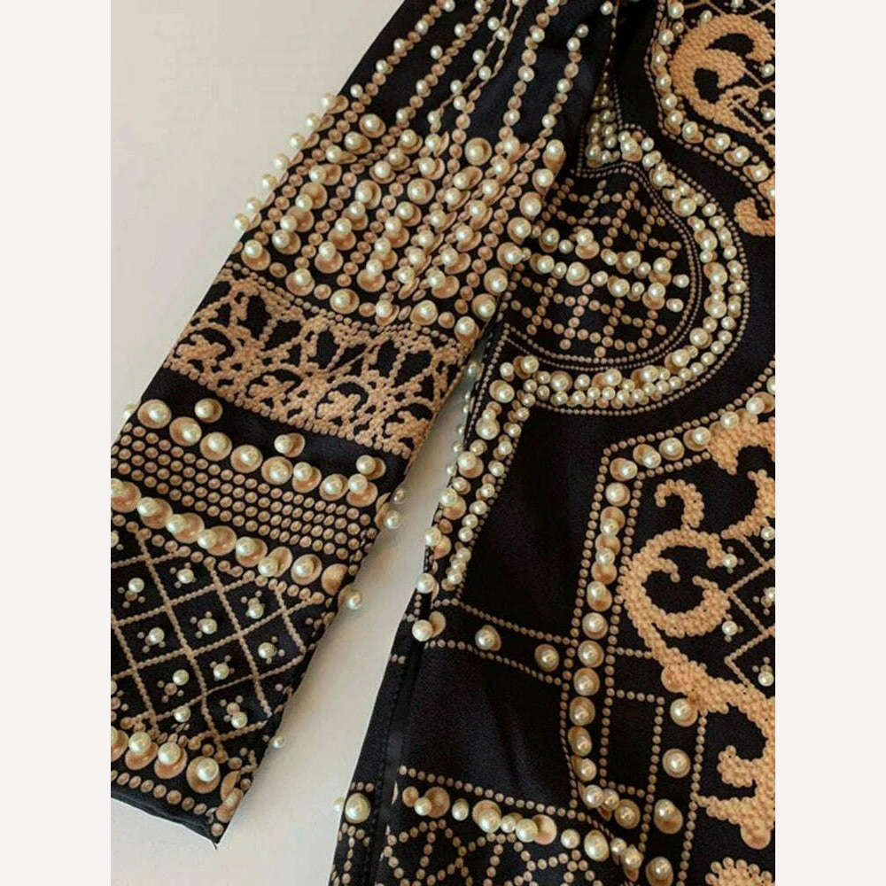 DEAT 2022 Autumn And Autumn New Fashion fit V-Neck Patchwork Long Sleeve Thickened Suit Top Printed Women&#39;s Coat - KIMLUD