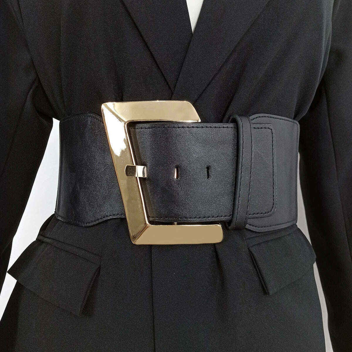 Designer Belts For Women High Quality Wide Stretch Cummerbunds Black Waist Corset Belt Female Plus Size Waistband White - KIMLUD