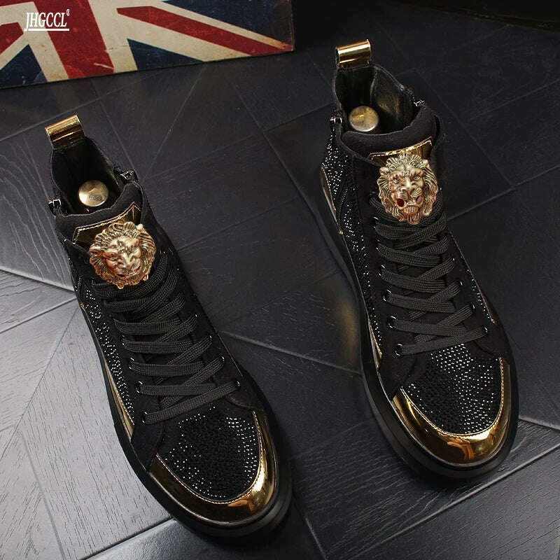 KIMLUD, Designer Casual Shoes High Quality Rhinestone Loafers High quality casual boots Luxury soft soled shoes Zapatillas Hombre A6, KIMLUD Womens Clothes